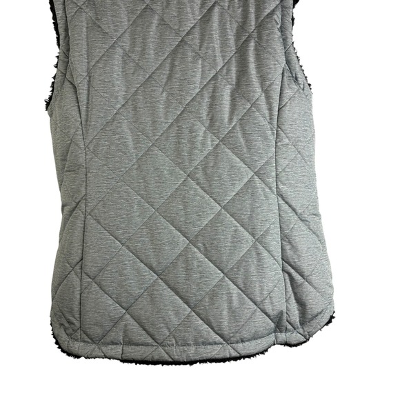 Free Country Stratus Lite Women's Reversible Vest Size XL Lite Gray Sherpa Lined - Picture 9 of 12